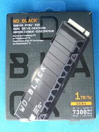 SSD WD BLACK SN850X 1TB per PS5 con dissipatore