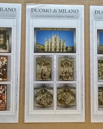 Gio.francobolli: Lotto 3 pz foglietti Duomo