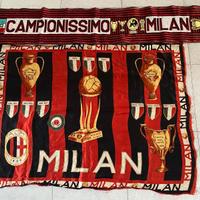 Sciarpa e bandiera Milan Vintage