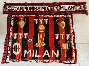 Sciarpa e bandiera Milan Vintage