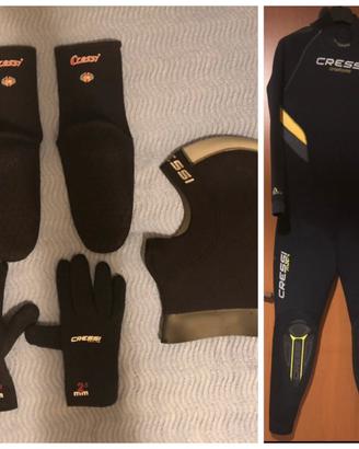 Kit completo NUOVO muta sub apnea CRESSI sport