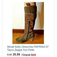 Stivali 37 tacco nero marrone pelle e scamosciato