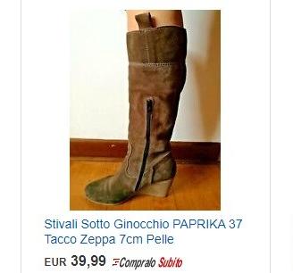Stivali 37 tacco nero marrone pelle e scamosciato