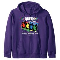 Felpa con cappuccio e zip dei QUEEN