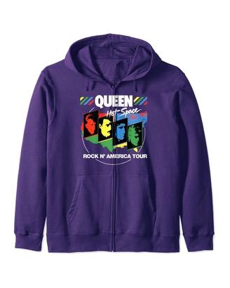 Felpa con cappuccio e zip dei QUEEN