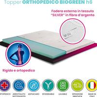 Topper sfodarabile con fibra d'argento