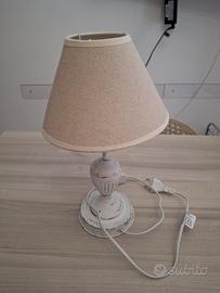 lampada da tavolo abat jour stile shabby