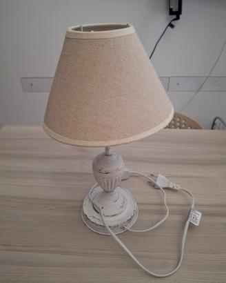 lampada da tavolo abat jour stile shabby