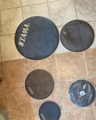 Pelli battenti mesh TAMA per batteria acustica