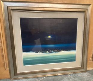 Quadro Dipinto Di Attilio Pollina “Barche”