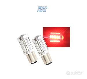 2 LAMPADE LED ROSSO BA15S PER LUCE DI STOP