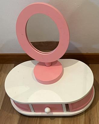 Tavolo da trucco in legno per bambini