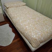 letto singolo con rete a doghe + materasso 
