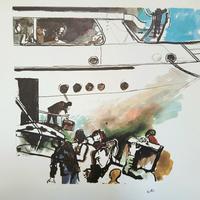 litografia di Renato Guttuso 50 x 72