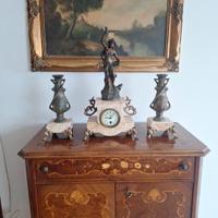 TRITTICO OROLOGIO ANTICO FRANCESE 