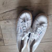 Superga con zeppa di paglia 2790