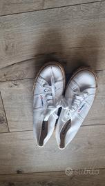 Superga con zeppa di paglia 2790