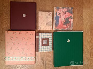 6 Album raccoglitori cartoline fotografie + omaggi