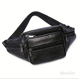 marsupio in pelle portadocumenti varie tasche