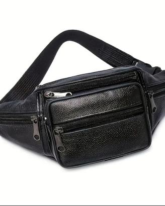 marsupio in pelle portadocumenti varie tasche