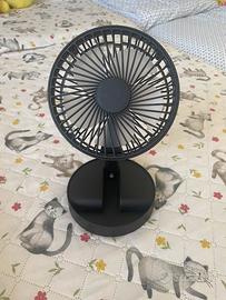 Ventilatore portatile da tavolo ricaricabile usb