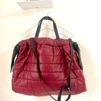 Borsa/tote capiente tipo piumino Bordeaux in pelle