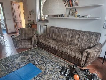 divano con poltrone anni 70-vintage