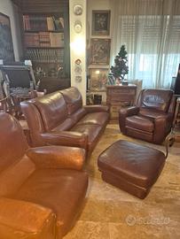 Salotto in vera pelle (Cuoio)