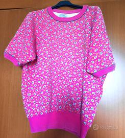 Felpa rosa donna American System maniche corte vin