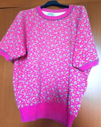 Felpa rosa donna American System maniche corte vin