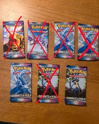pokemon n.2 bustine sealed diamante e perla 