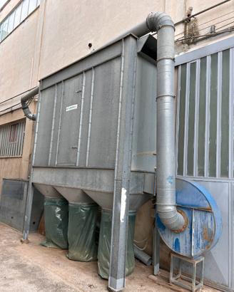 Aspiratore 3 sacchi falegnameria tubazioni incluse