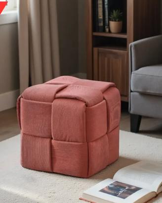 [NUOVO] Pouf Square effetto intrecciato Mattone