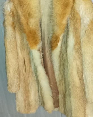 Pelliccia vera volpe rossa vintage anni 80
