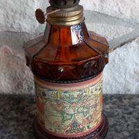 Lampada ad olio vintage, senza paralume