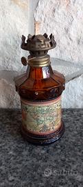 Lampada ad olio vintage, senza paralume
