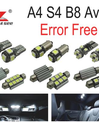 KIT 20 LAMPADE LED INTERNE PER AUDI A4 S4 B8 QUATT