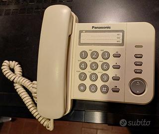 Telefono Panasonic White Wired Desk Phone Model KX