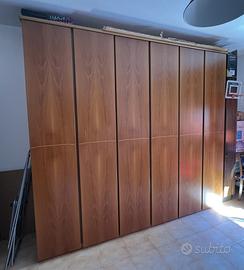 Armadio 6 ante noce chiaro classico