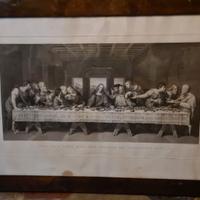 Incisione acquaforte soggetto ultima cena