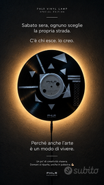 Vinile lampada da parete