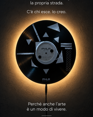 Vinile lampada da parete