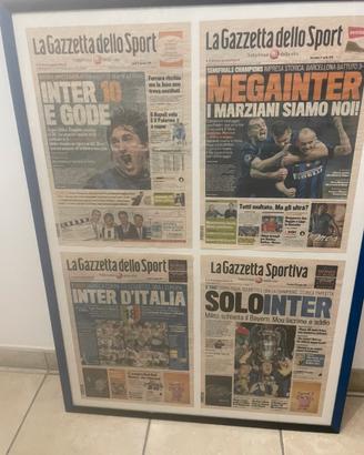 Poster Gazzetta Inter Triplete