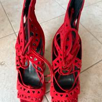 Stivaletti rossi Firmati