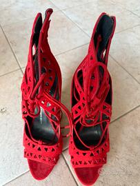 Stivaletti rossi Firmati