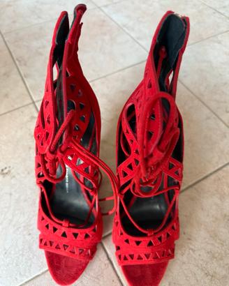 Stivaletti rossi Firmati