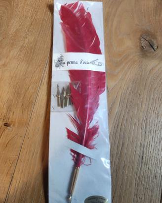 Set Calligrafia Professionale – Penna d’Oca Rossa