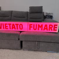 Insegna luminosa VIETATO FUMARE ANNI 70/80