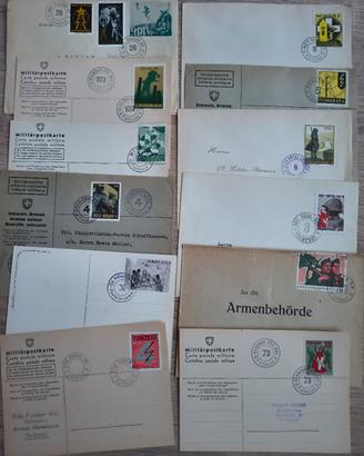 SVIZZERA, FRANCOBOLLI MILITARI 