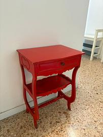 Comodino rosso vintage